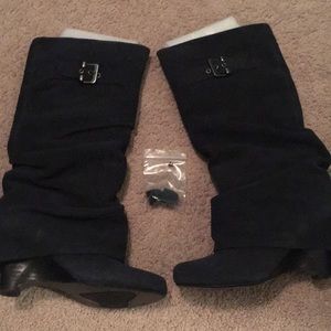 Naughty Monkey - Navy Suede Boots